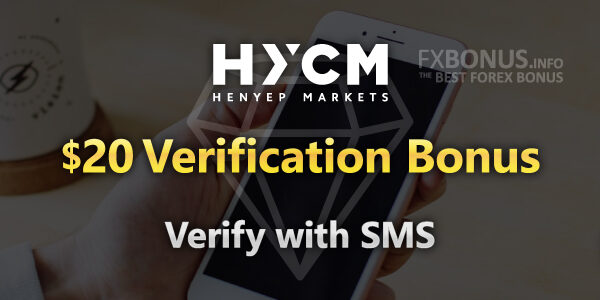 HYCM $20 Mobile Verification Bonus