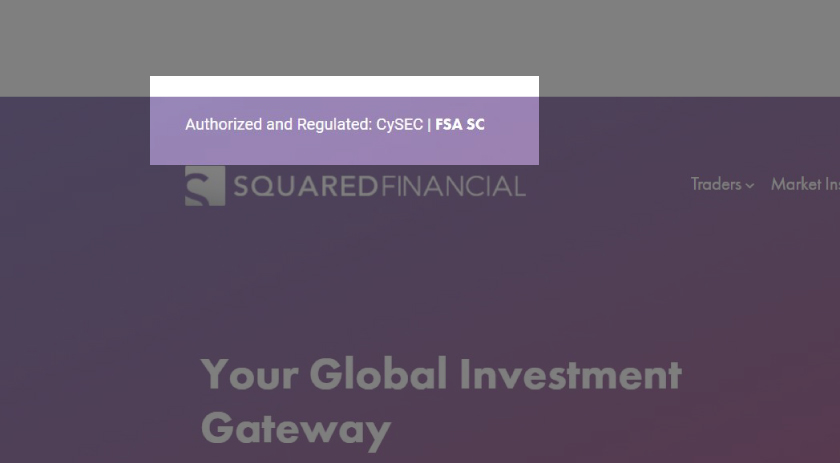 SquaredFinancial regulation license