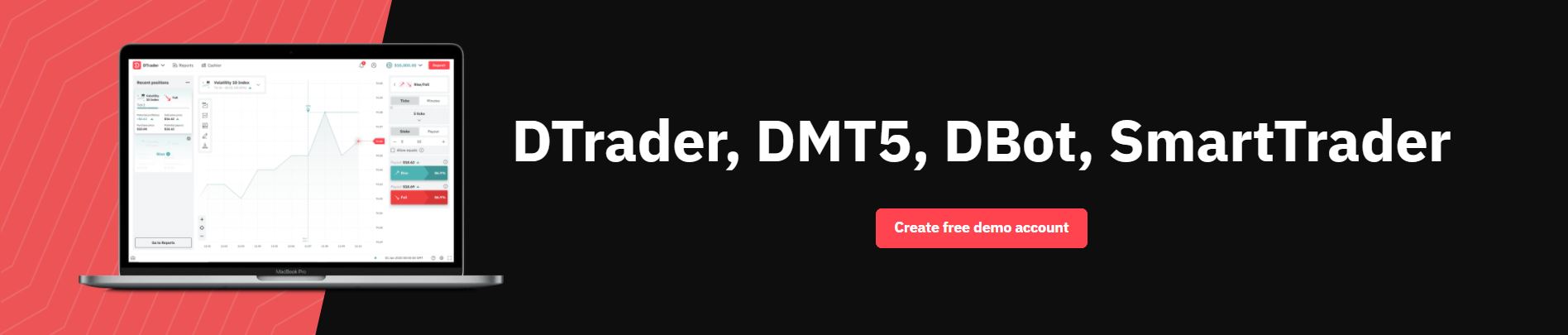 piattaforme di trading Deriv dmt5 dtrader dbot smarttrader