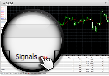 From the Terminal area, click on the Signals tab to review the large number of options available