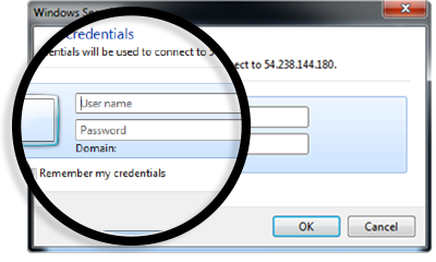 To connect to the XM VPS, simply enter your VPS login username and password.