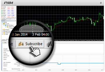 To subscribe to a signal, click on the Subscribe button at the top of the Terminal area.