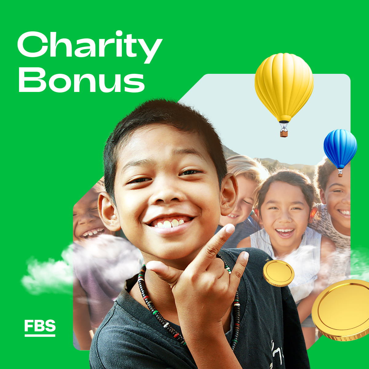 300% Deposit Bonus - FBS launches the Charity Bonus promo.