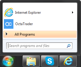 how uninstall octafx mt4 Go to start menu