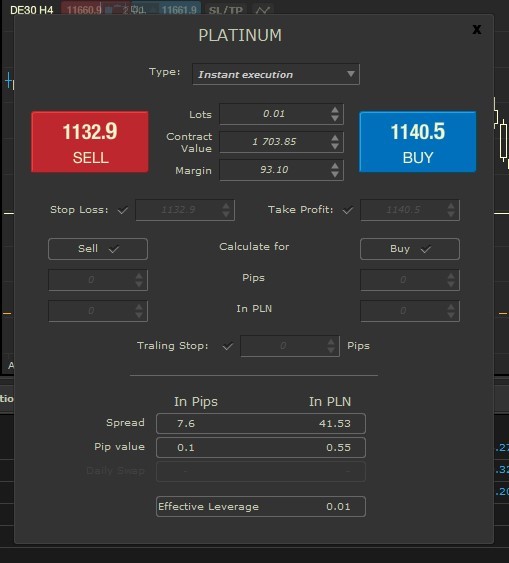 calculator on xtb xstation platform