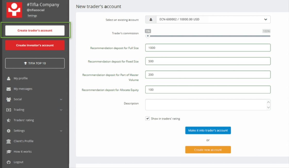 Use our advanced filters to select successful traders from our rankings