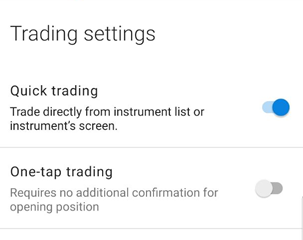 How do I activate quick or one-click trading