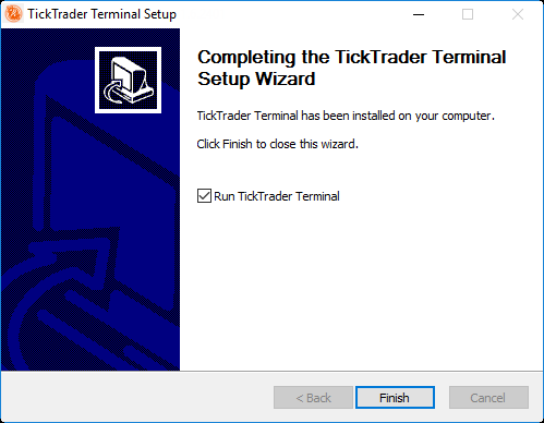 Installing the TickTrader PC terminal