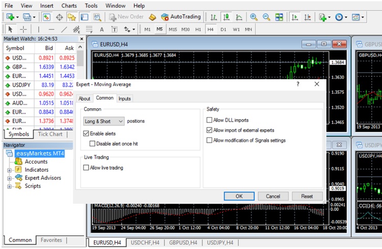 how to set up eas on metatrader deriv