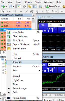 How to customize a market watch