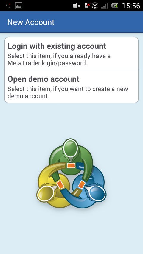 Similar to a personal computer terminal, users can directly open a demo account on the MetaTrader 4 Android version. The total number of accounts managed by the terminal is not limited.