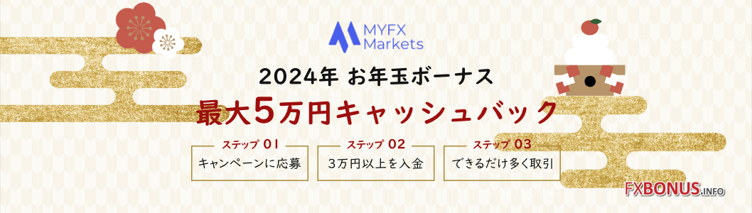 MyFXMarkets お年玉ボーナス 最大5万円キャッシュバック