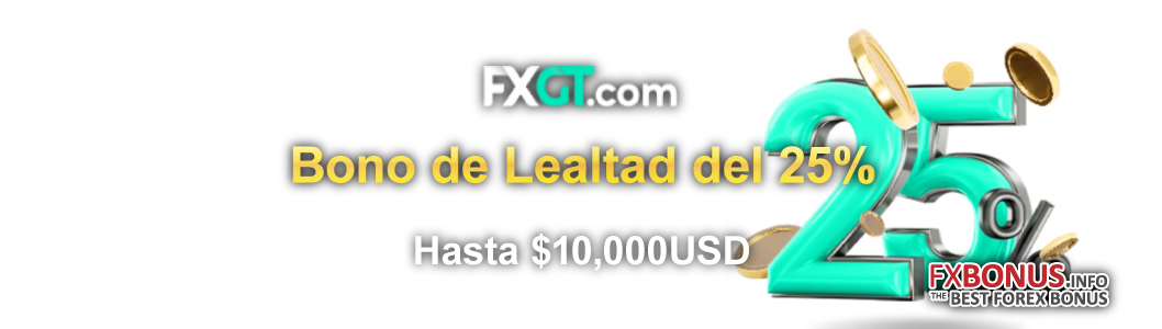 FXGT Bono de Lealtad Ilimitado del 25%